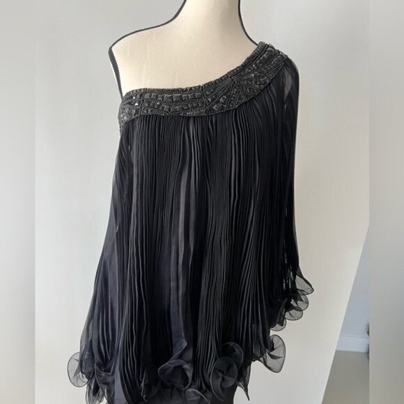 Marchesa Black Silk Gown - Picture 2 of 15